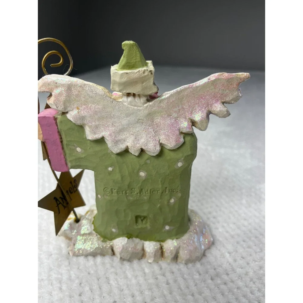 Kurt S Adler Angel Believe In Angels Birdhouse Glitter Christmas‎ Figurine